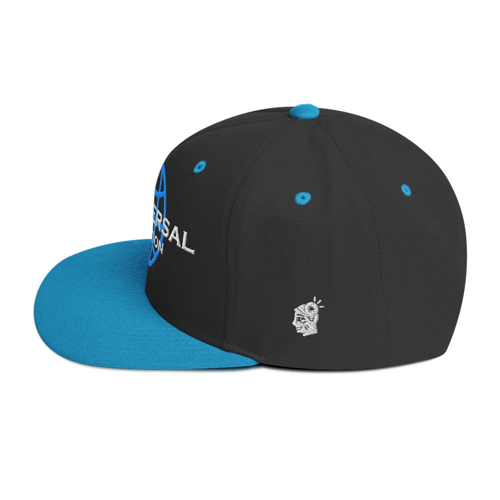 Multiversal Simulation Snapback Cap – Unisex Holographic Universe Clothes (White Text) - Image 3