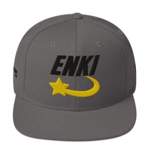 Enki Snapback Cap – Ancient Activist Hat Unisex | Mind Expanding Clothes (Black Text)