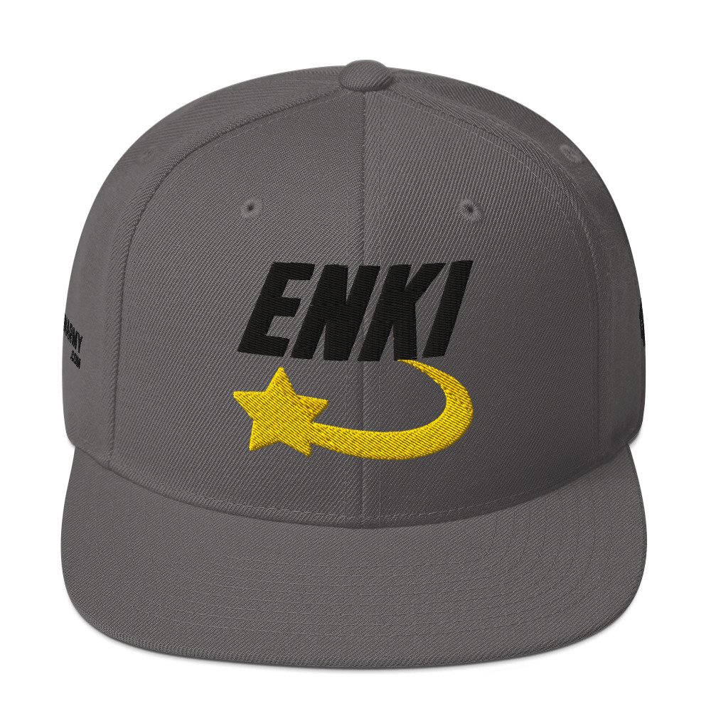 Enki Snapback Cap – Ancient Activist Hat Unisex | Mind Expanding Clothes (Black Text)