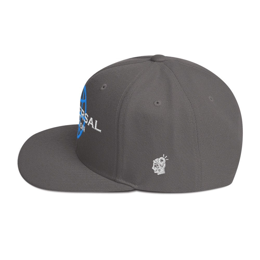Multiversal Simulation Snapback Cap – Unisex Holographic Universe Clothes (White Text) - Image 55
