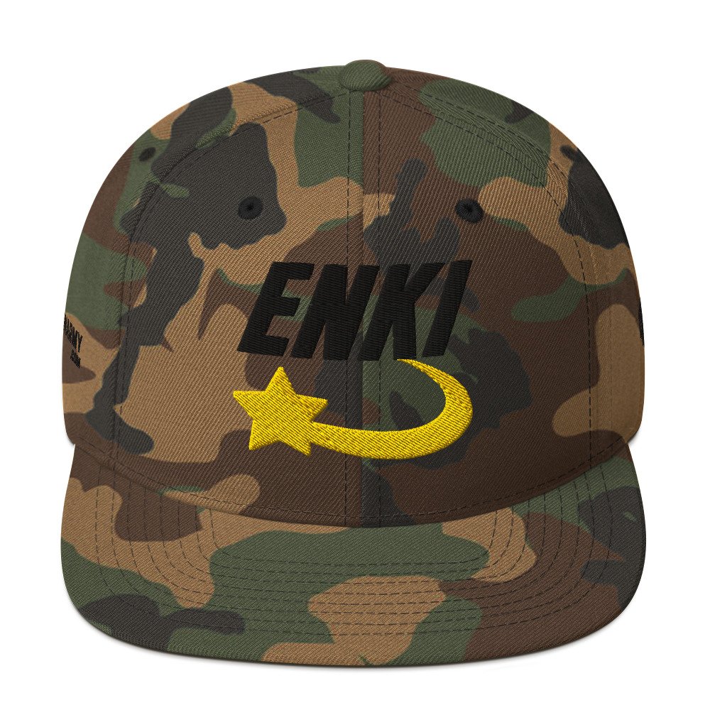 Enki Snapback Cap – Ancient Activist Hat Unisex | Mind Expanding Clothes (Black Text) - Image 13