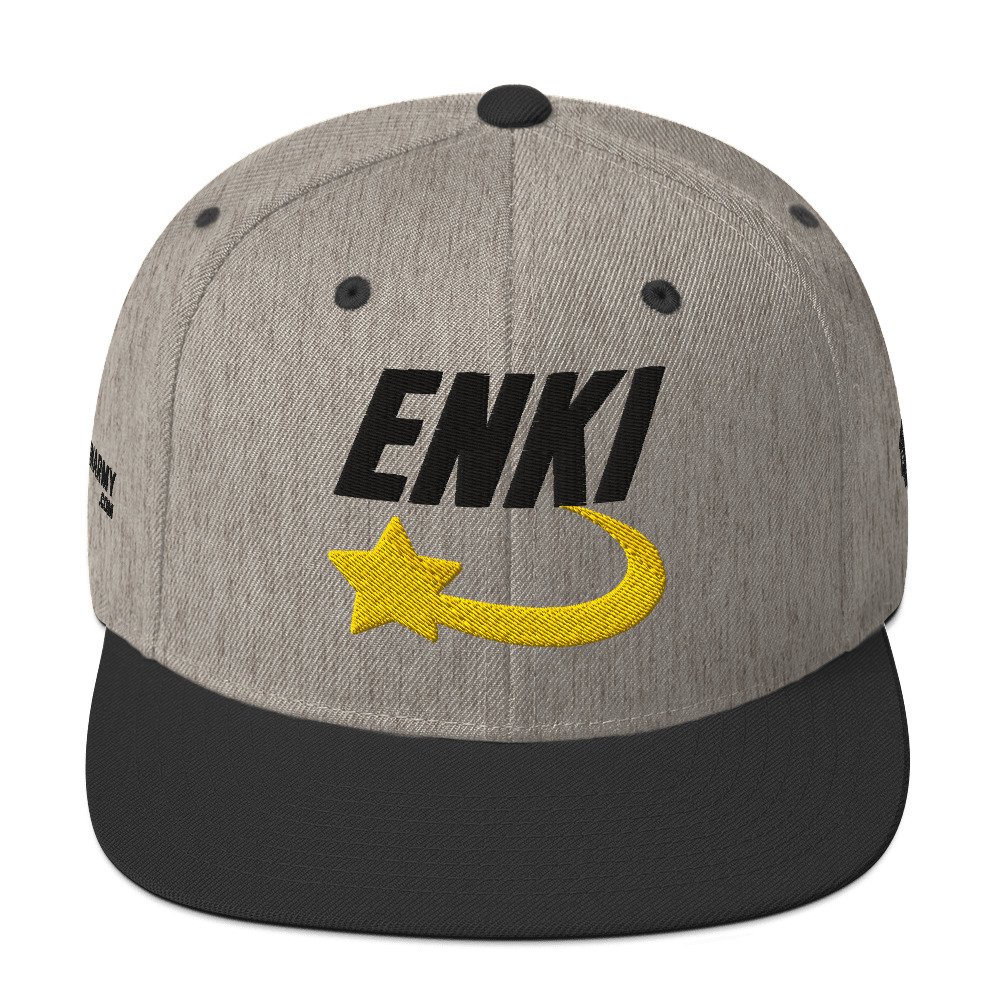 Enki Snapback Cap – Ancient Activist Hat Unisex | Mind Expanding Clothes (Black Text) - Image 17