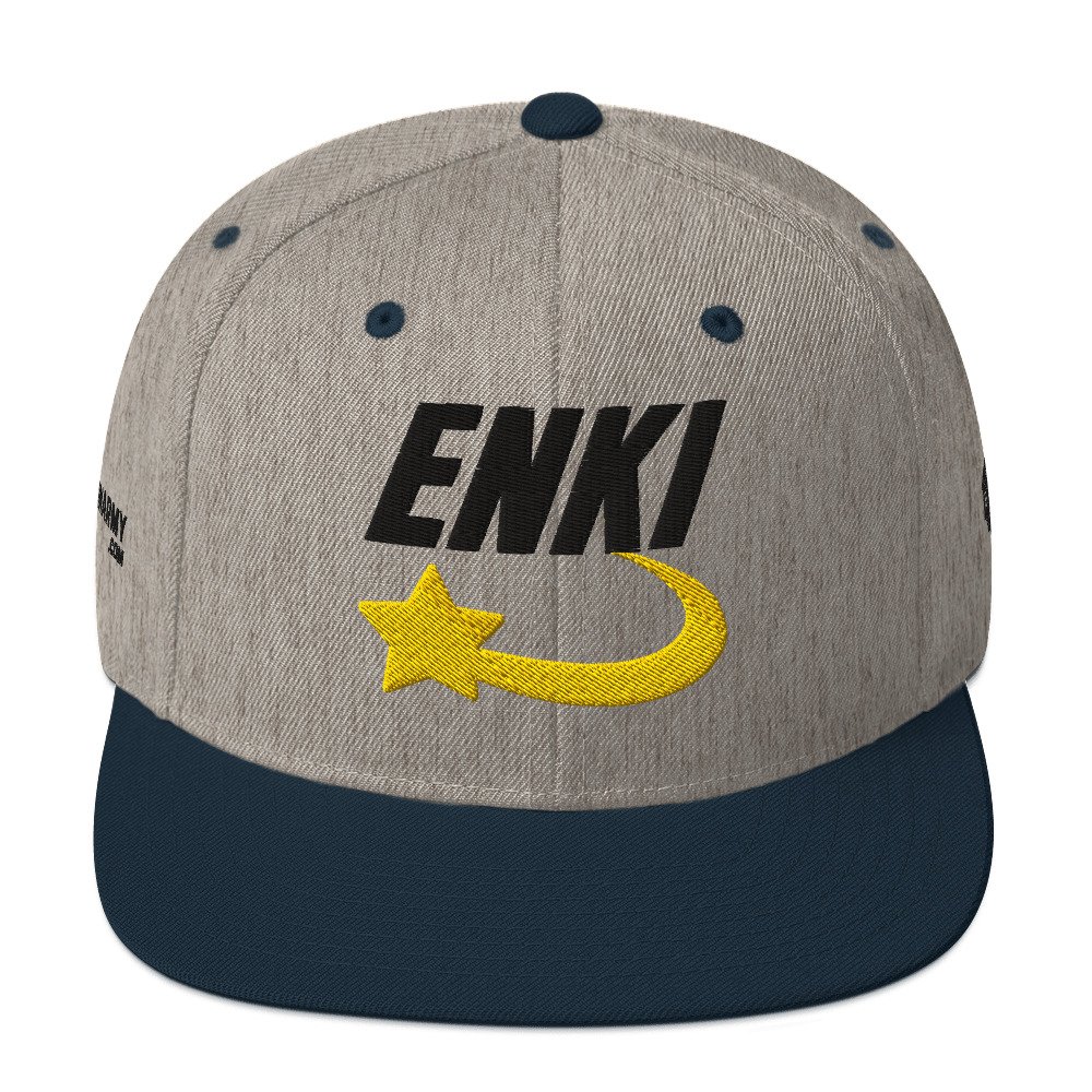 Enki Snapback Cap – Ancient Activist Hat Unisex | Mind Expanding Clothes (Black Text) - Image 21