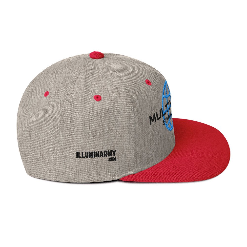 Multiversal Simulation Snapback Cap – Unisex Holographic Universe Clothes (Black Text) - Image 20