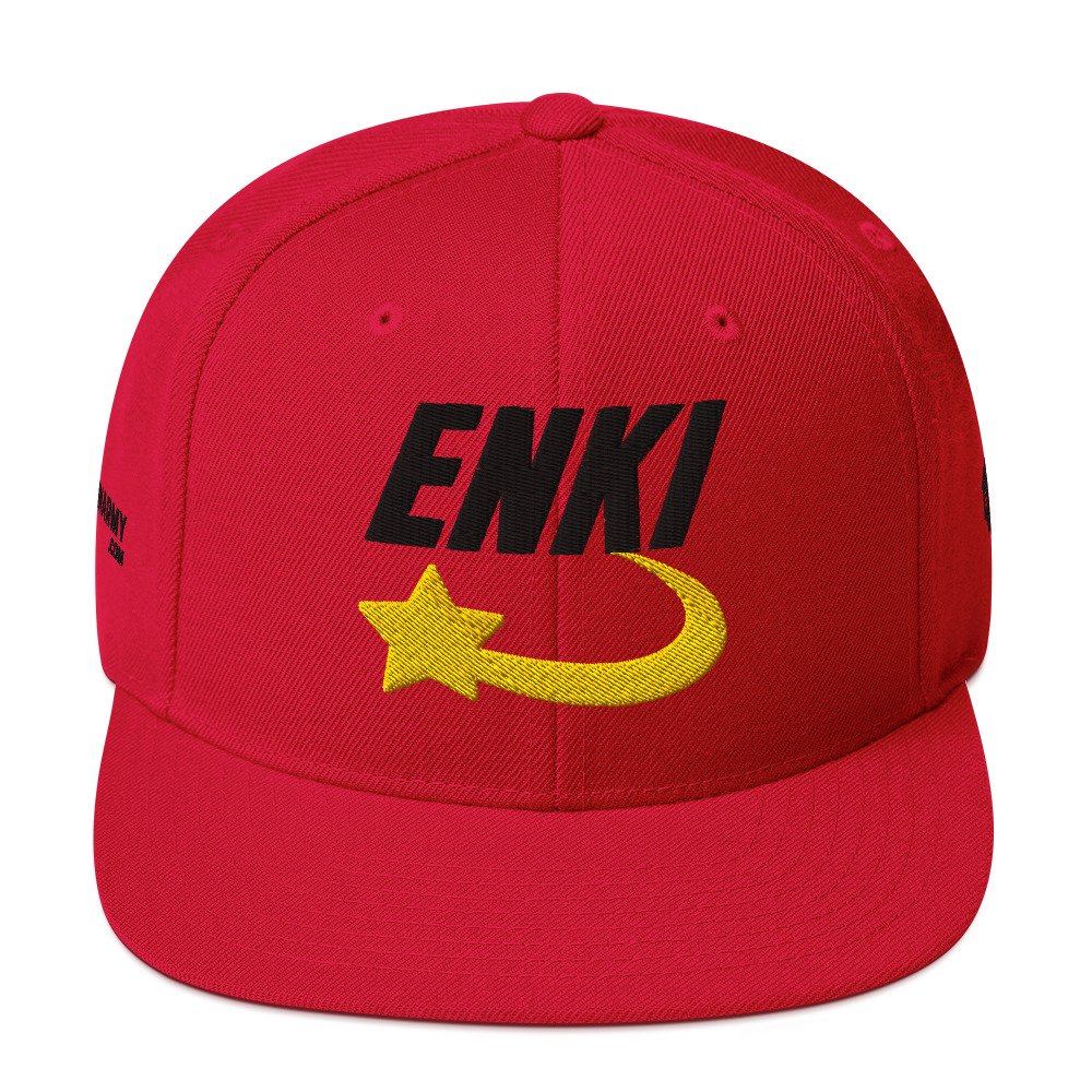Enki Snapback Cap – Ancient Activist Hat Unisex | Mind Expanding Clothes (Black Text) - Image 9