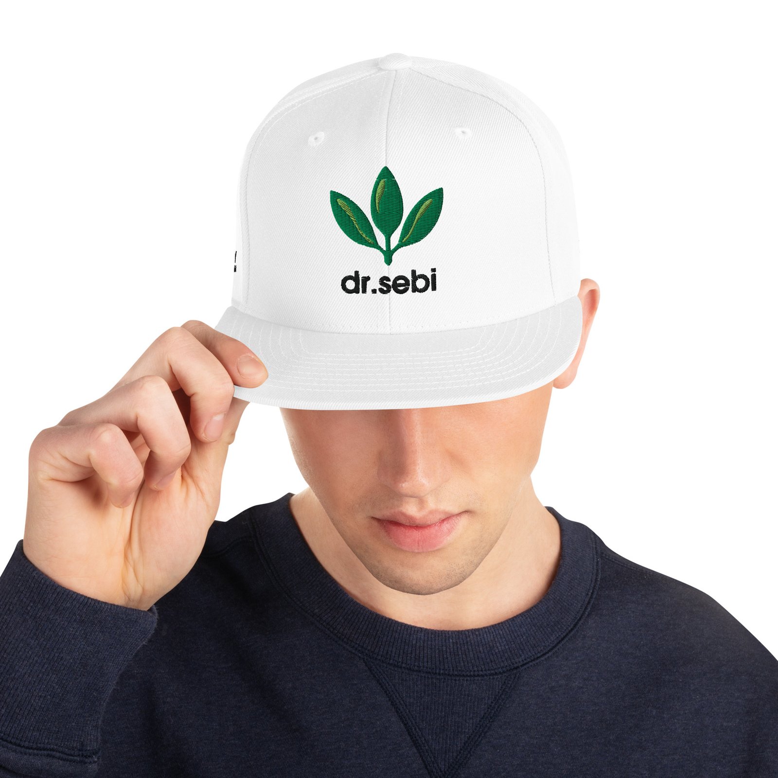 Dr. Sebi Snapback Cap – Inspirational Unisex Hat | Herbalist Clothes (Black Text) - Image 5