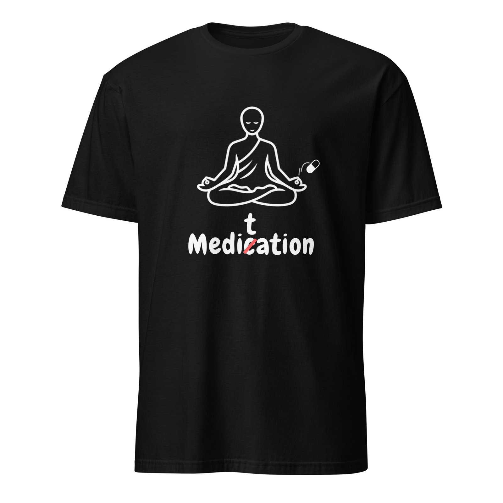 Meditation T-Shirt – Unisex 100% Cotton Meditate Medication Tee | Spiritual Clothes (White Text) - Image 9