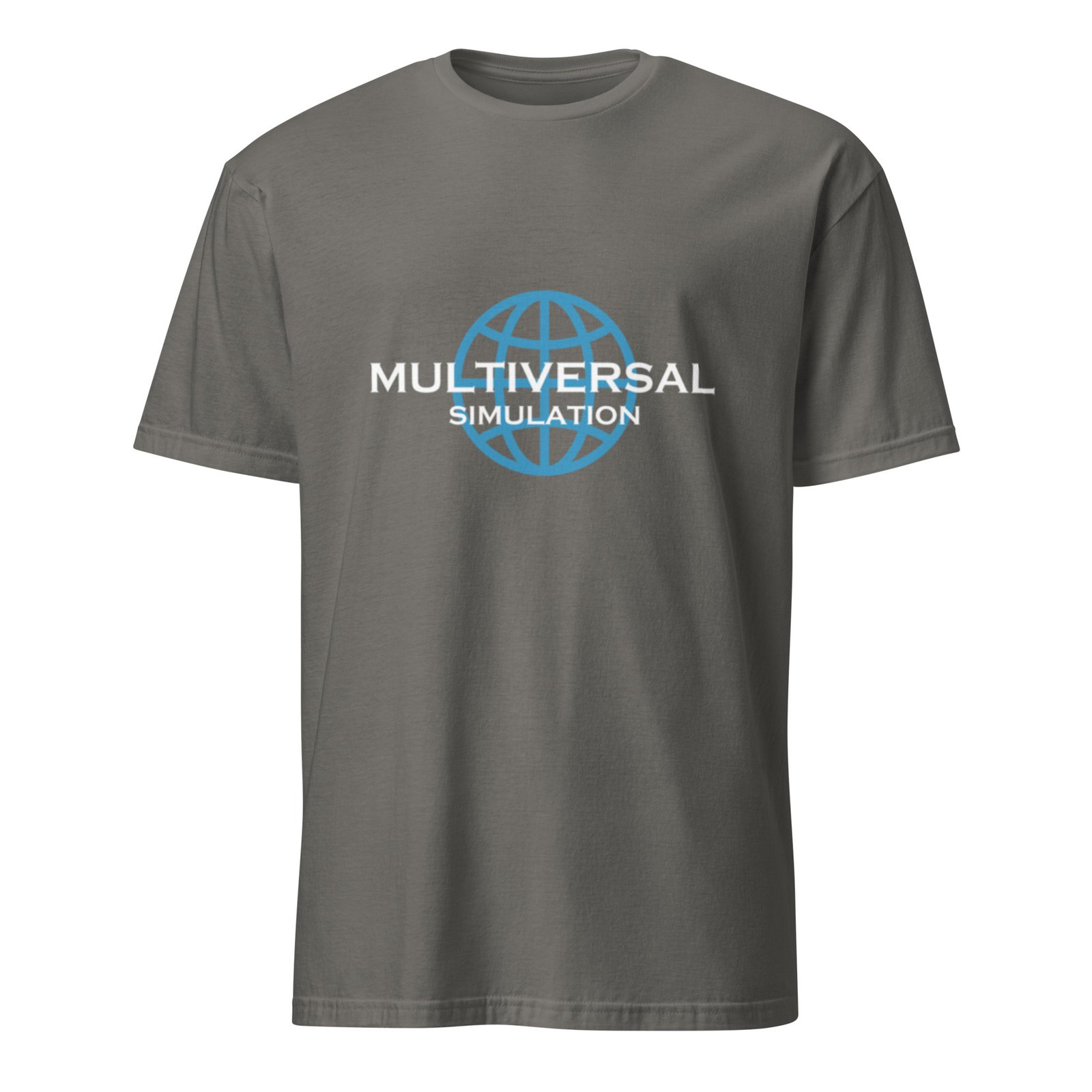 Multiversal Simulation T-Shirt – Unisex 100% Cotton Holographic Universe Tee (White Text)