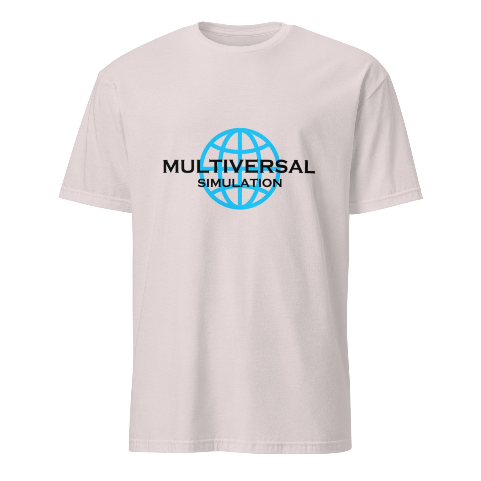 Multiversal Simulation T-Shirt – Unisex 100% Cotton Holographic Universe Tee (Black Text)