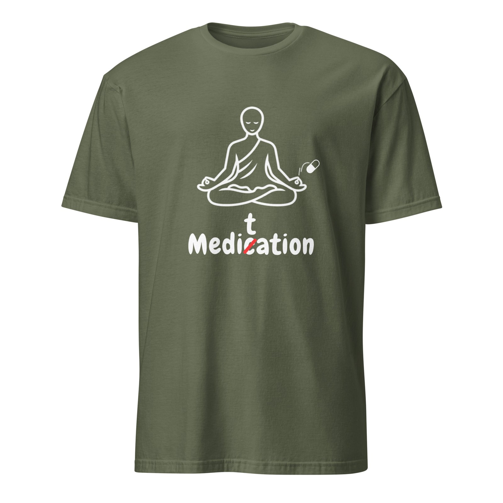Meditation T-Shirt – Unisex 100% Cotton Meditate Medication Tee | Spiritual Clothes (White Text) - Image 19