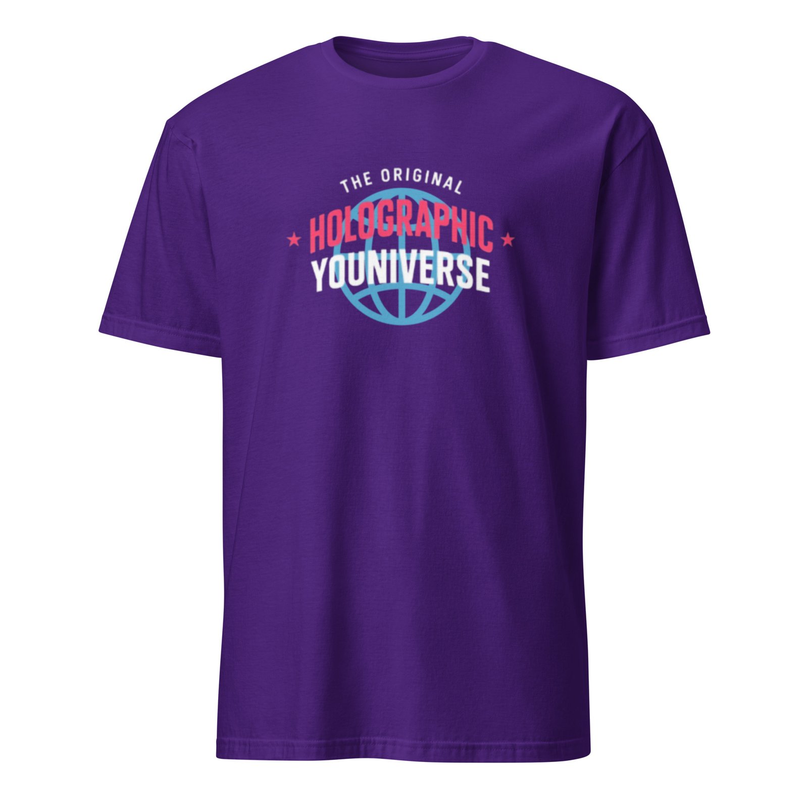 Holographic YOUniverse T-Shirt – Unisex 100% Cotton Holographic Universe Tee (White Text) - Image 11