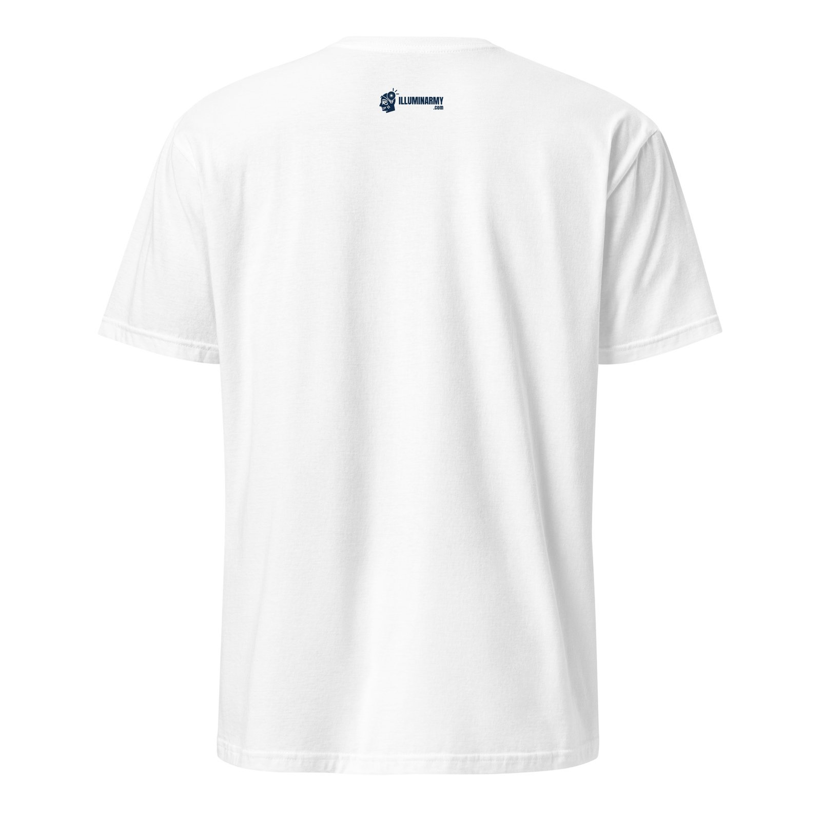 Holographic YOUniverse T-Shirt – Unisex 100% Cotton Holographic Universe Tee (Navy Text) - Image 2