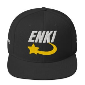 Enki Snapback Cap – Ancient Activist Hat Unisex | Mind Expanding Clothes (White Text)
