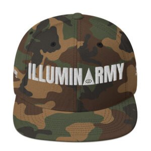 Illuminarmy Snapback Cap – Illuminati Hat Unisex | Inspirational Activist Clothes (White Text)