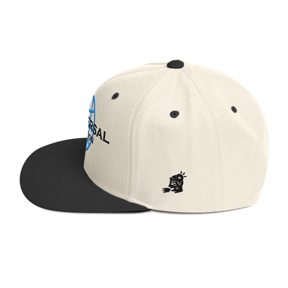 Multiversal Simulation Snapback Cap – Unisex Holographic Universe Clothes (Black Text) - Image 27