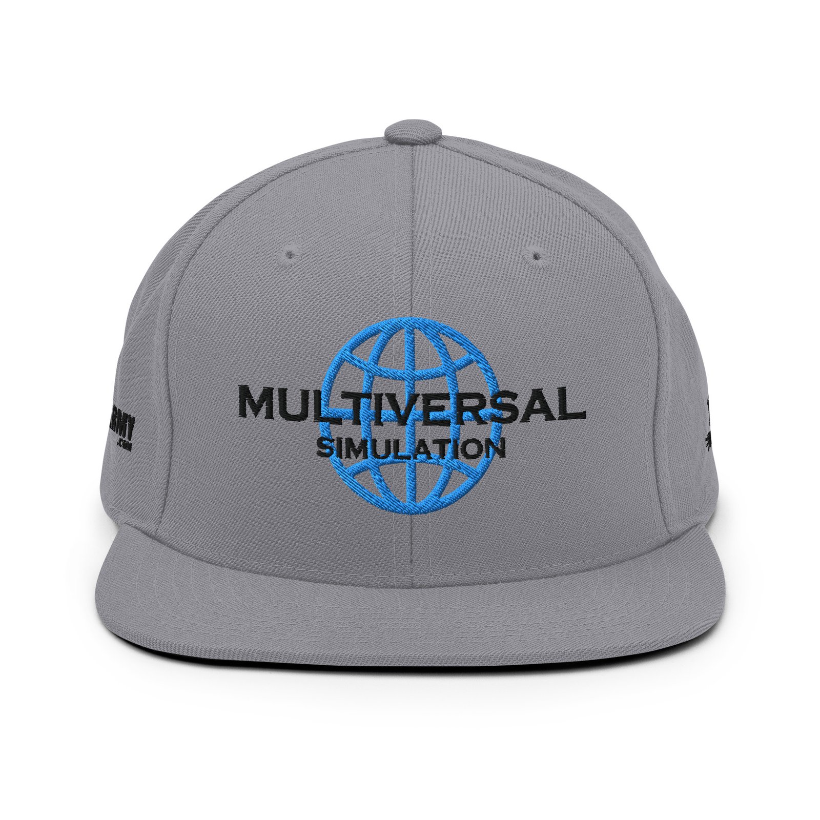 Multiversal Simulation Snapback Cap – Unisex Holographic Universe Clothes (Black Text) - Image 7