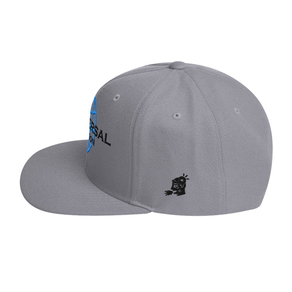 Multiversal Simulation Snapback Cap – Unisex Holographic Universe Clothes (Black Text) - Image 3