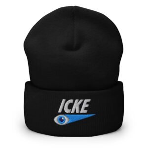 David Icke Hat – Inspirational Cuffed Beanie Unisex | Mind Expanding Activist Clothes (White Text)