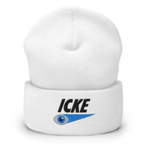 David Icke Hat – Inspirational Cuffed Beanie Unisex | Mind Expanding Activist Clothes (Black Text)