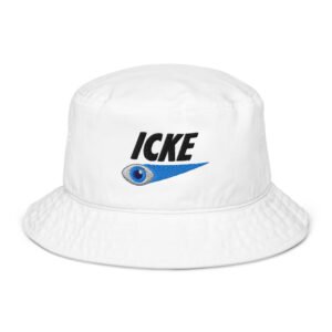 David Icke Bucket Hat – Unisex Organic Pure Cotton Summer Hat (Black Text)