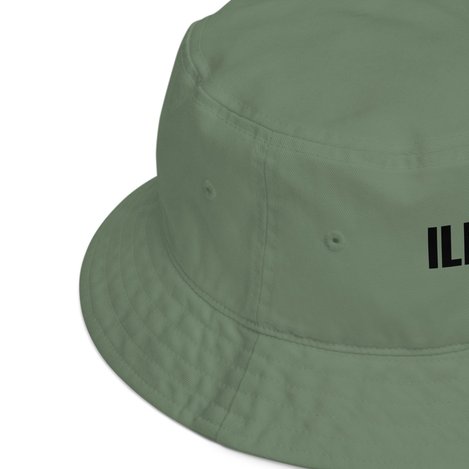 Illuminarmy Bucket Hat – Unisex Organic Pure Cotton Illuminati Summer Hat (Black Text) - Image 12