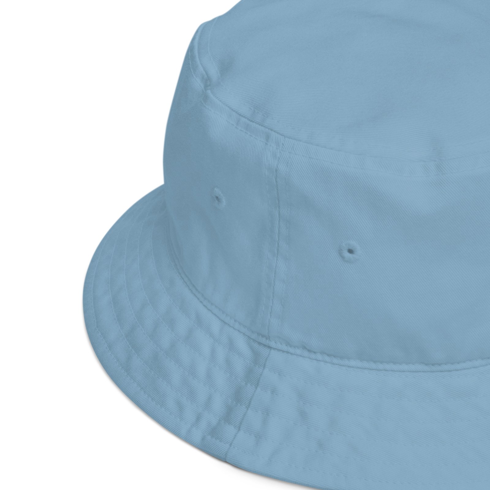 Holographic YOUniverse Bucket Hat – Unisex Organic Pure Cotton Summer Hat (White Text) - Image 4