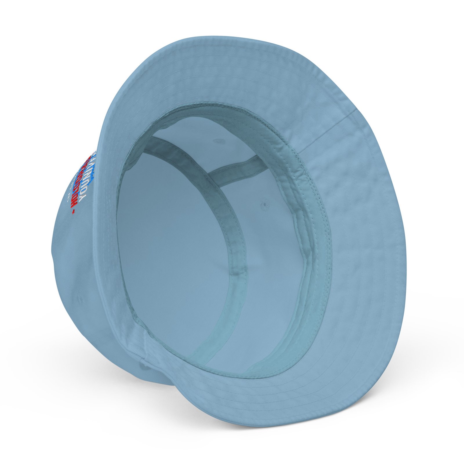 Holographic YOUniverse Bucket Hat – Unisex Organic Pure Cotton Summer Hat (White Text) - Image 2