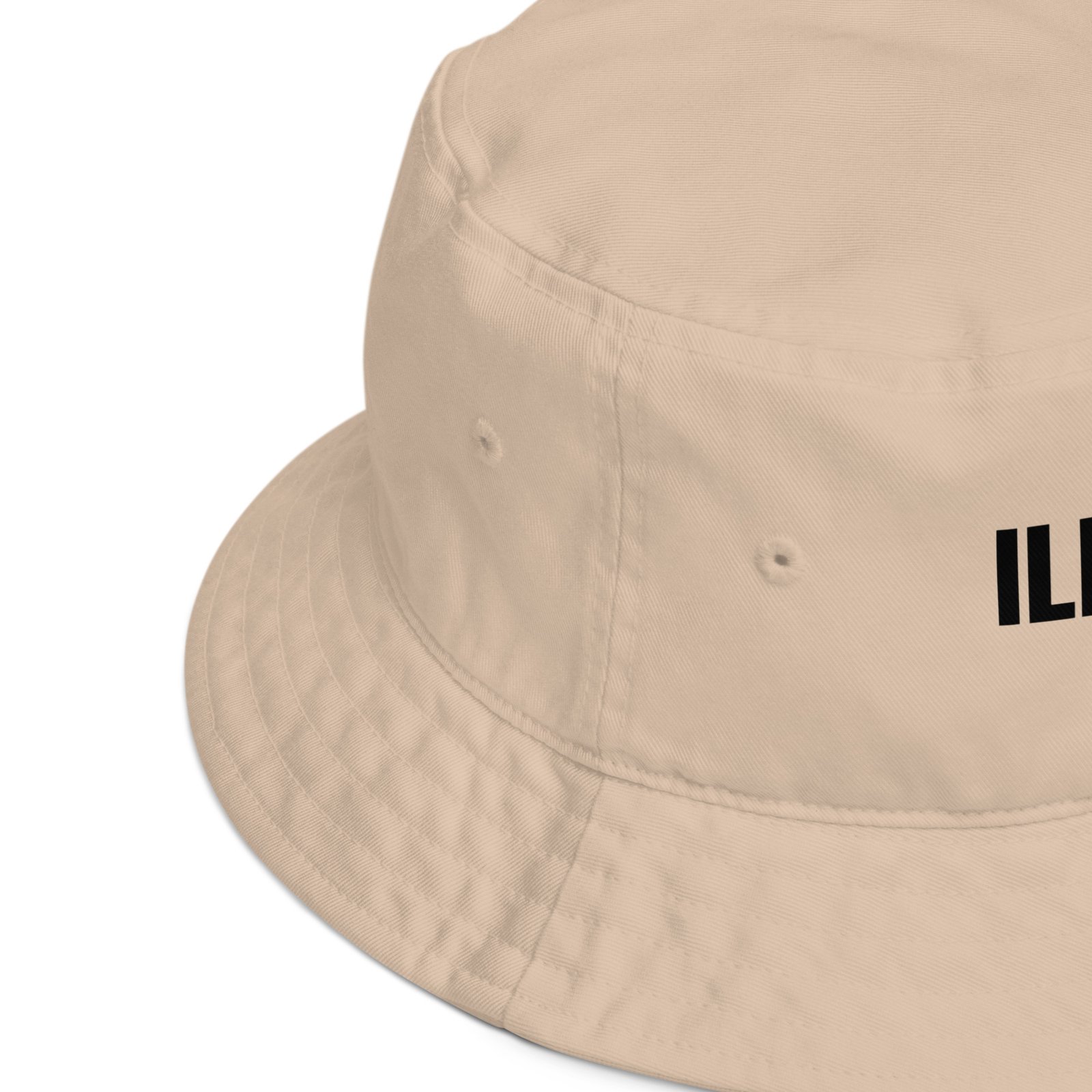 Illuminarmy Bucket Hat – Unisex Organic Pure Cotton Illuminati Summer Hat (Black Text) - Image 16