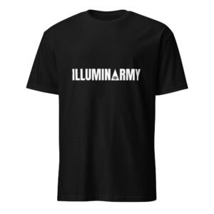 Illuminarmy T-Shirt – Unisex 100% Cotton Illuminati Tee | Inspirational Activist Clothes (White Text)
