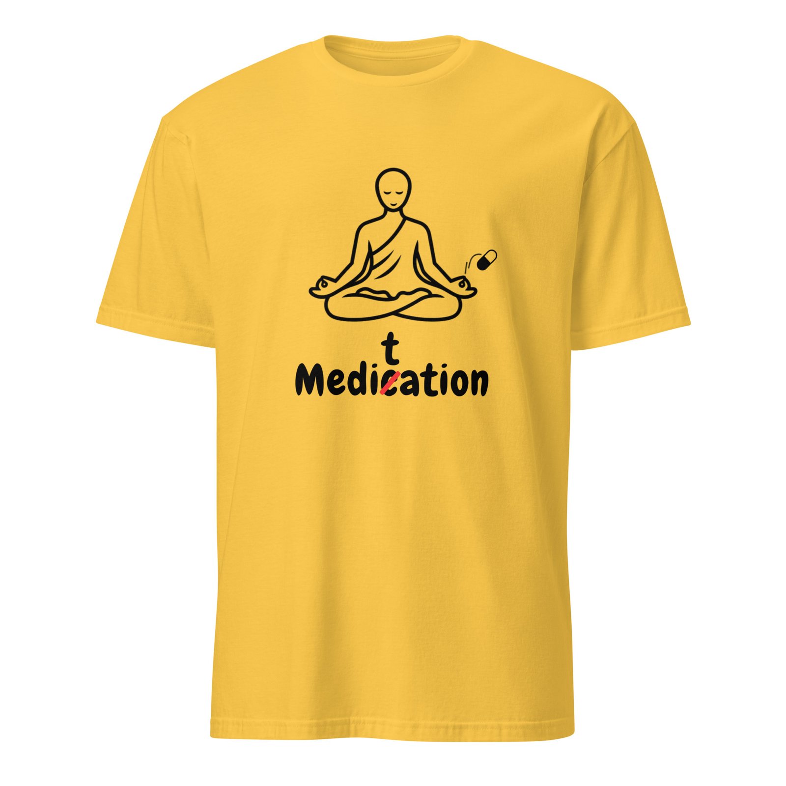 Meditation T-Shirt – Unisex 100% Cotton Meditate Medication Tee | Spiritual Clothes (Black Text) - Image 15