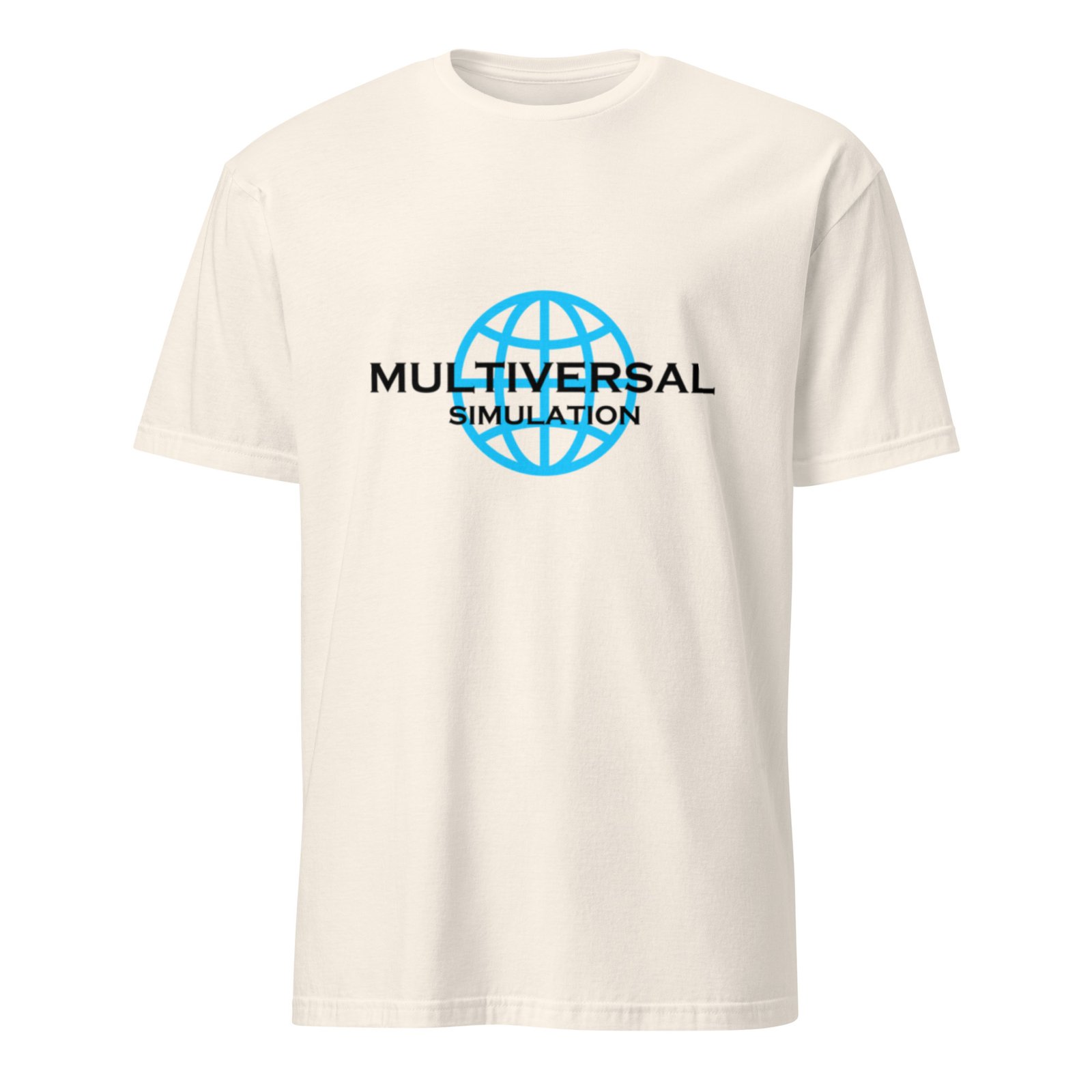 Multiversal Simulation T-Shirt – Unisex 100% Cotton Holographic Universe Tee (Black Text) - Image 19