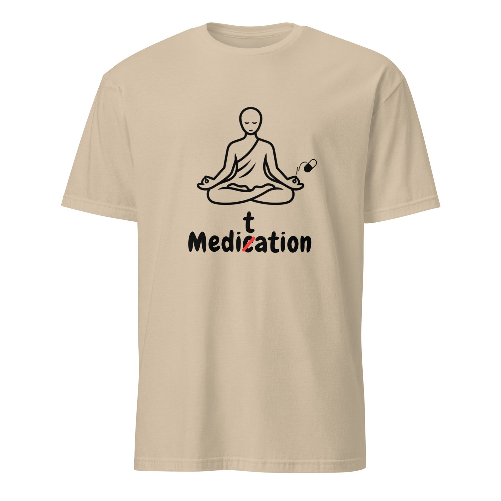 Meditation T-Shirt – Unisex 100% Cotton Meditate Medication Tee | Spiritual Clothes (Black Text) - Image 11
