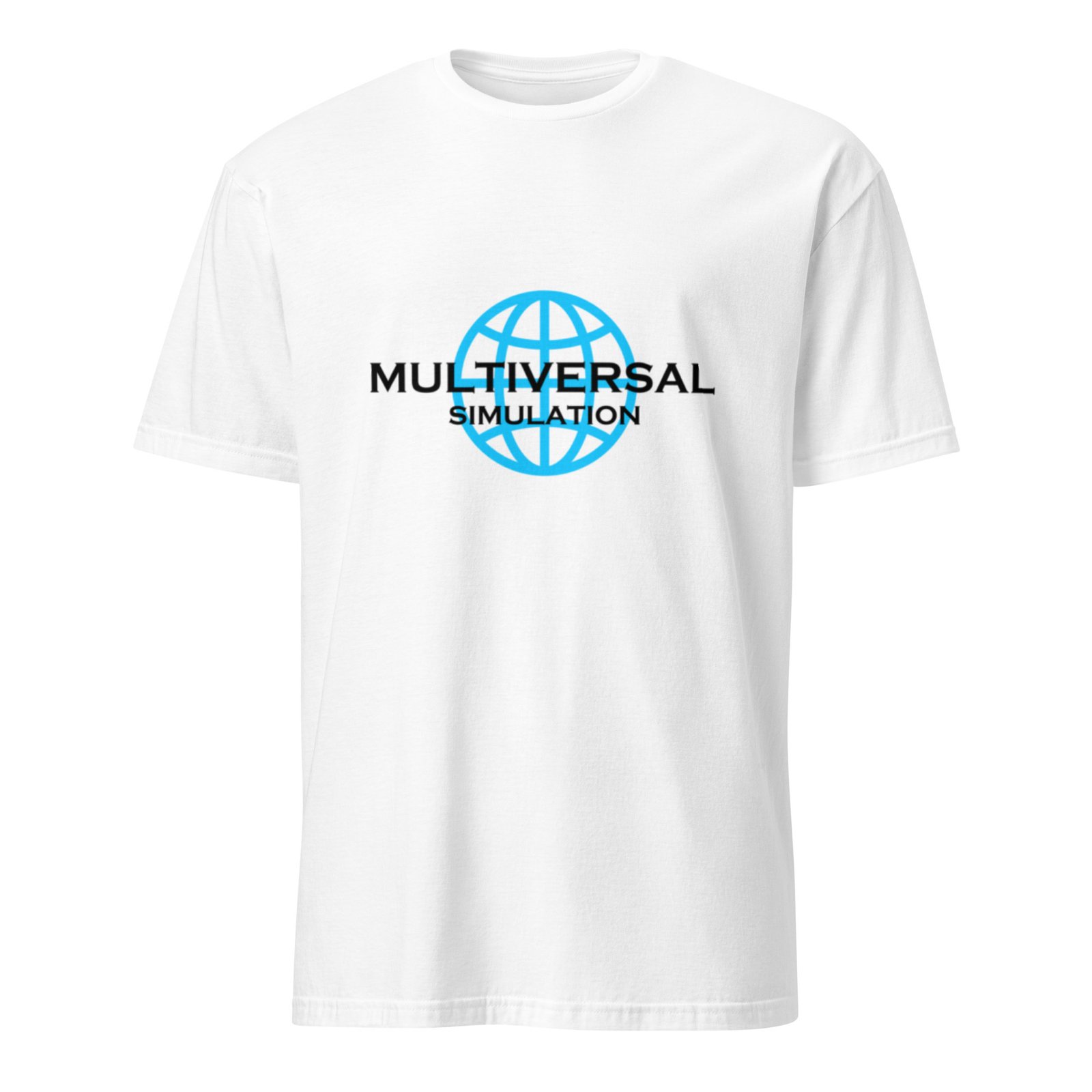 Multiversal Simulation T-Shirt – Unisex 100% Cotton Holographic Universe Tee (Black Text) - Image 21