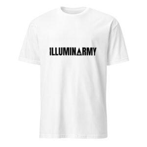 Illuminarmy T-Shirt – Unisex 100% Cotton Illuminati Tee | Inspirational Activist Clothes (Black Text)