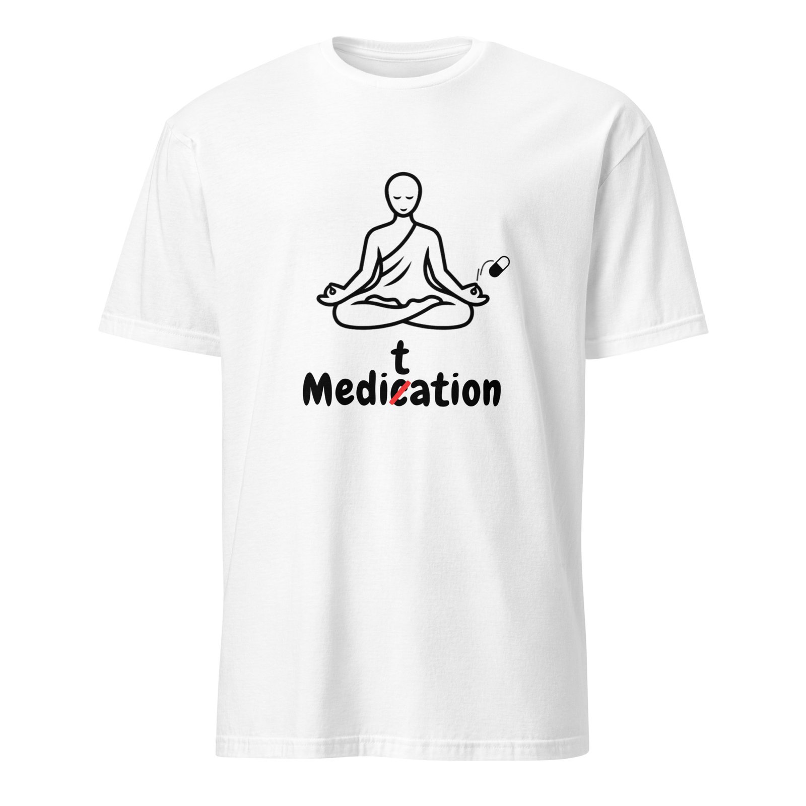 Meditation T-Shirt – Unisex 100% Cotton Meditate Medication Tee | Spiritual Clothes (Black Text) - Image 9