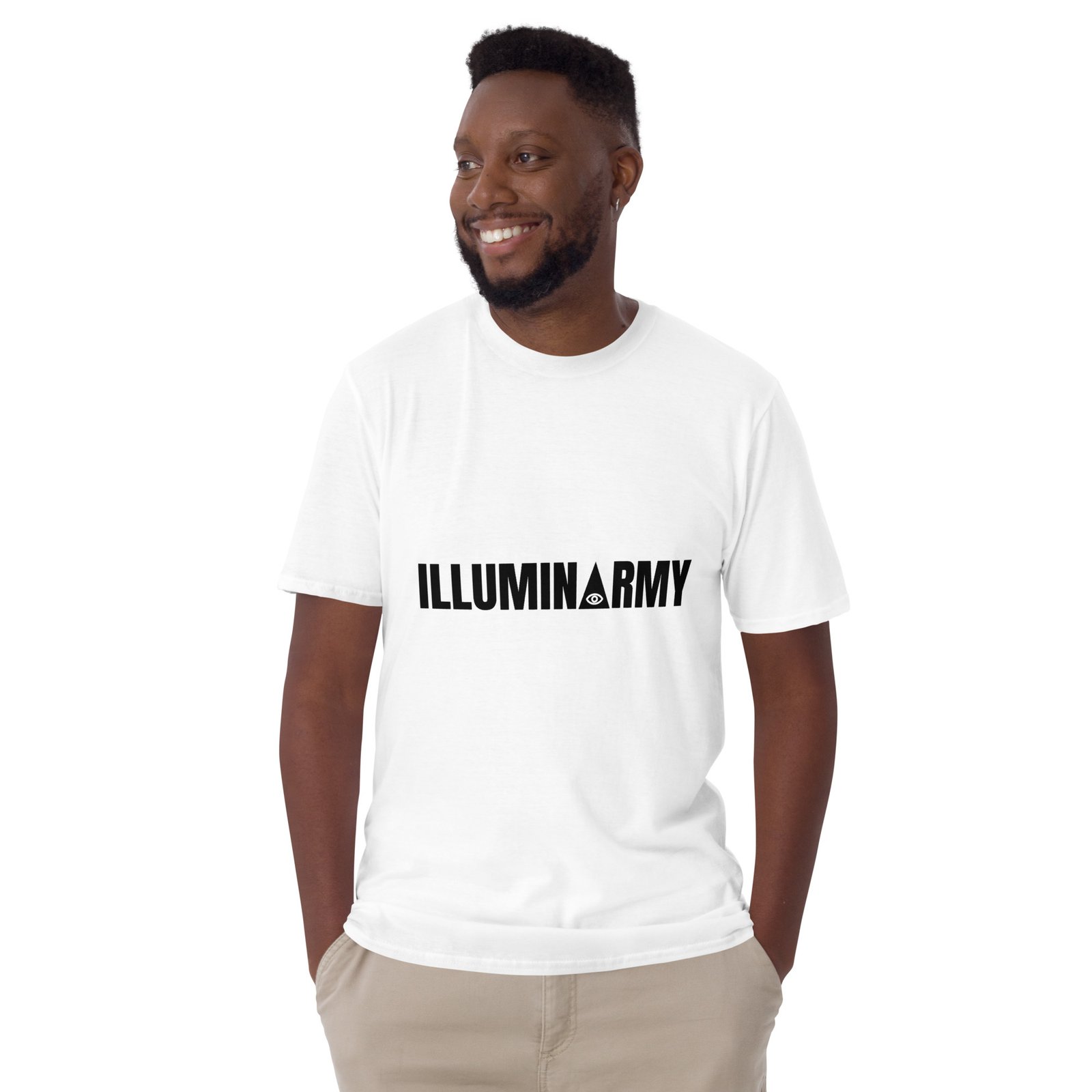 Illuminarmy T-Shirt – Unisex 100% Cotton Illuminati Tee | Inspirational Activist Clothes (Black Text) - Image 3