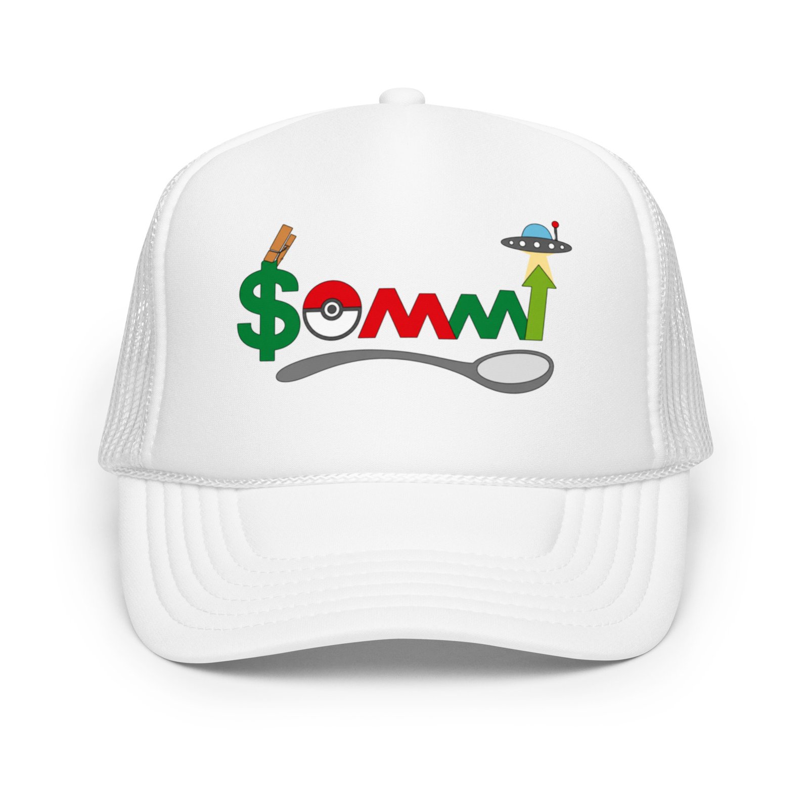 Your Friend Sommi Foam Trucker Cap – Unisex Crypto Hat | Mind Expanding Clothes - Image 45