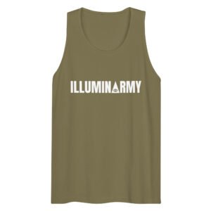 Illuminarmy Tank Top – Unisex 100% Cotton Illuminati Vest | Inspirational Activist Clothes (White Text)