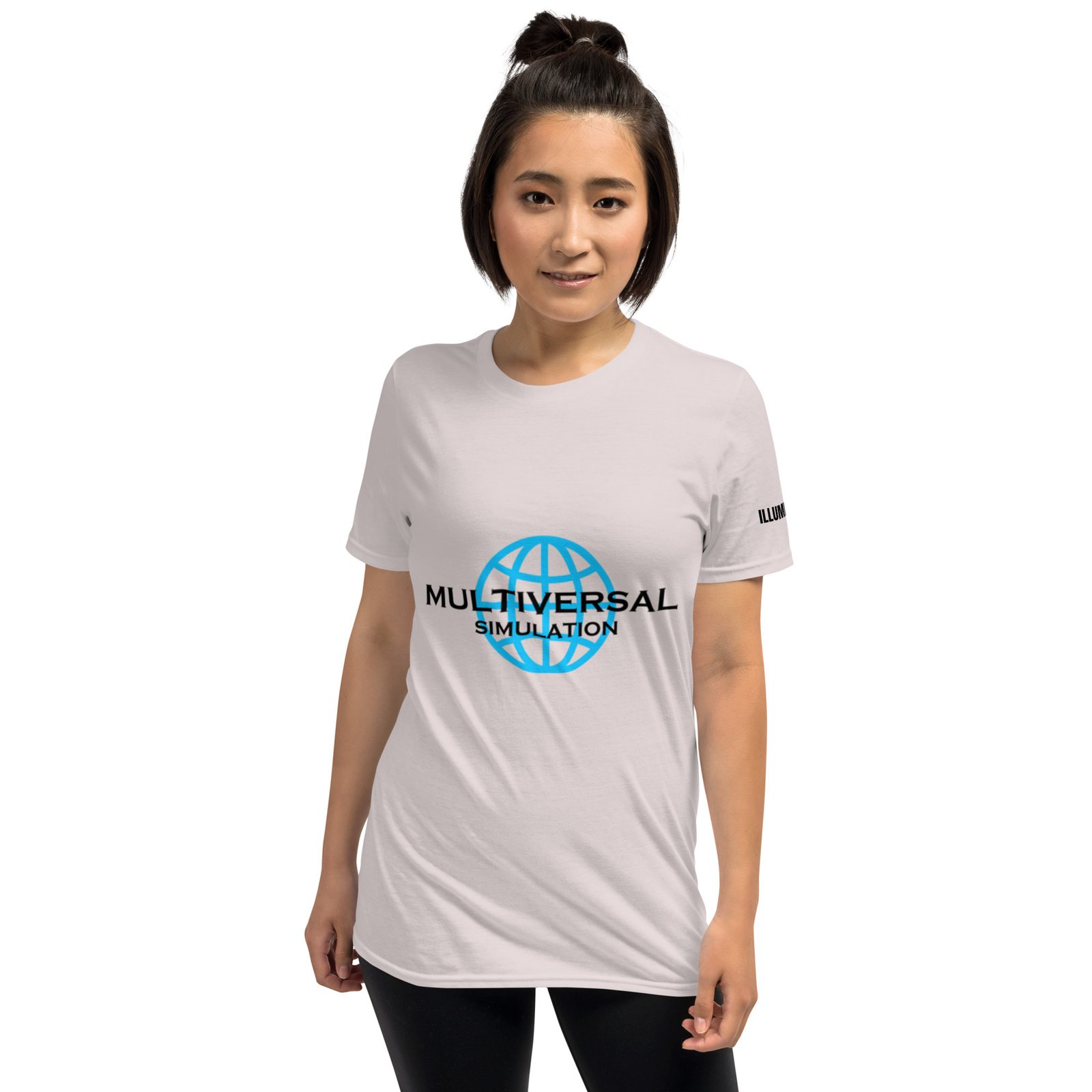 Multiversal Simulation T-Shirt – Unisex 100% Cotton Holographic Universe Tee (Black Text) - Image 7
