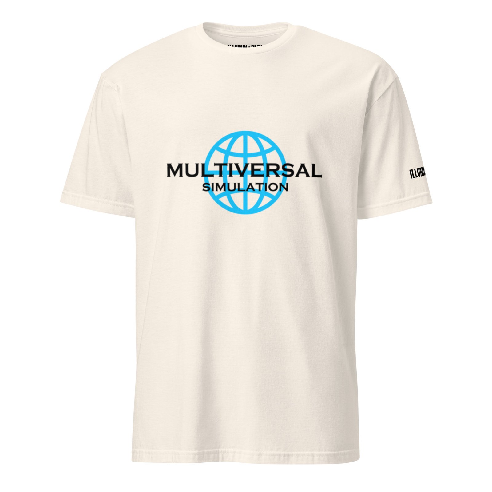 Multiversal Simulation T-Shirt – Unisex 100% Cotton Holographic Universe Tee (Black Text) - Image 11