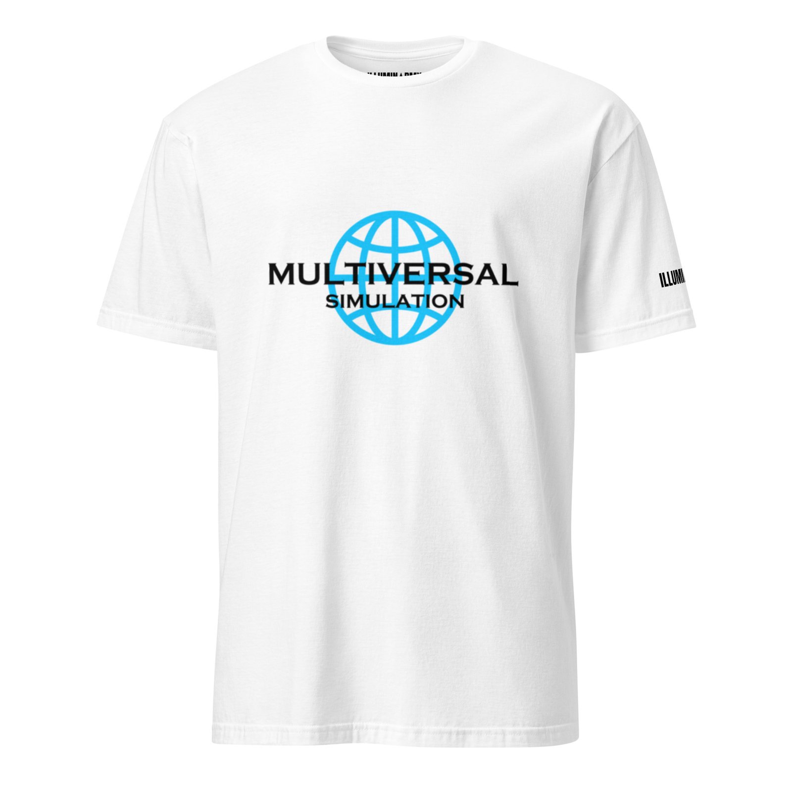 Multiversal Simulation T-Shirt – Unisex 100% Cotton Holographic Universe Tee (Black Text) - Image 9