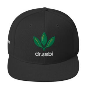 Dr. Sebi Snapback Cap – Inspirational Unisex Hat | Herbalist Clothes (White Text)