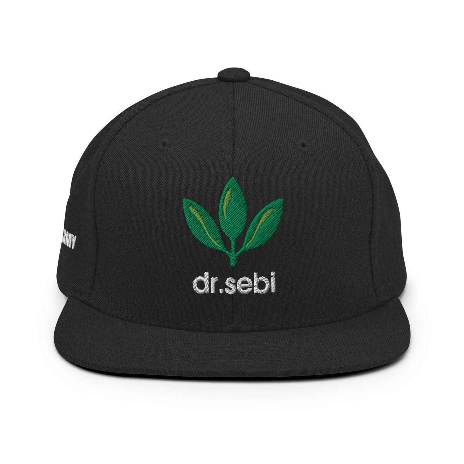 Dr. Sebi Snapback Cap – Inspirational Unisex Hat | Herbalist Clothes (White Text) - Image 7