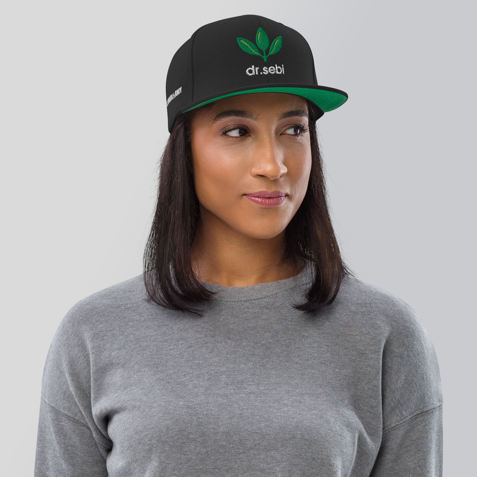 Dr. Sebi Snapback Cap – Inspirational Unisex Hat | Herbalist Clothes (White Text) - Image 6