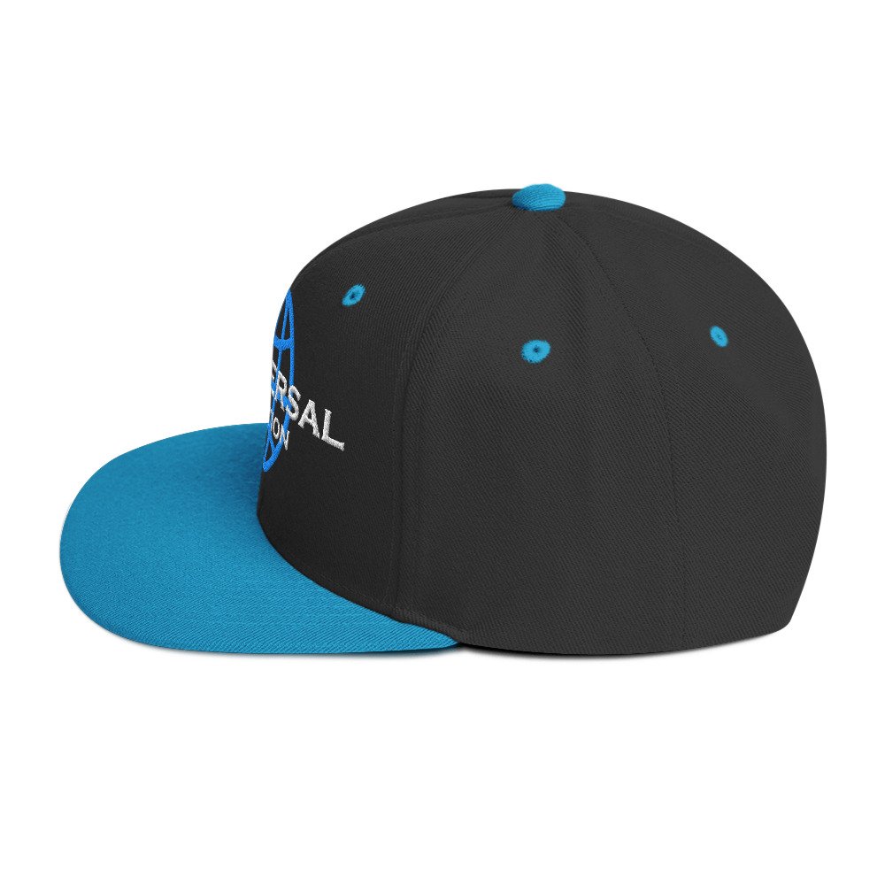 Multiversal Simulation Snapback Cap – Unisex Holographic Universe Clothes (White Text) - Image 3