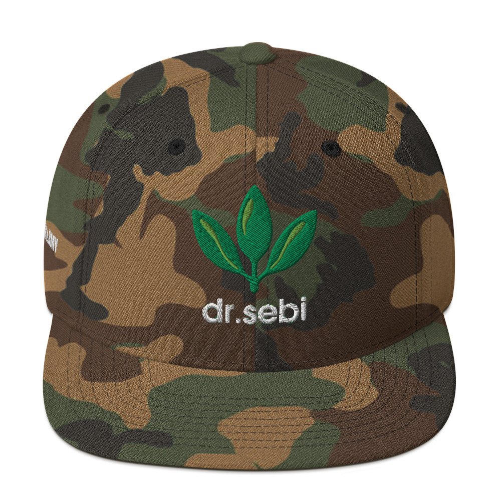 Dr. Sebi Snapback Cap – Inspirational Unisex Hat | Herbalist Clothes (White Text) - Image 41