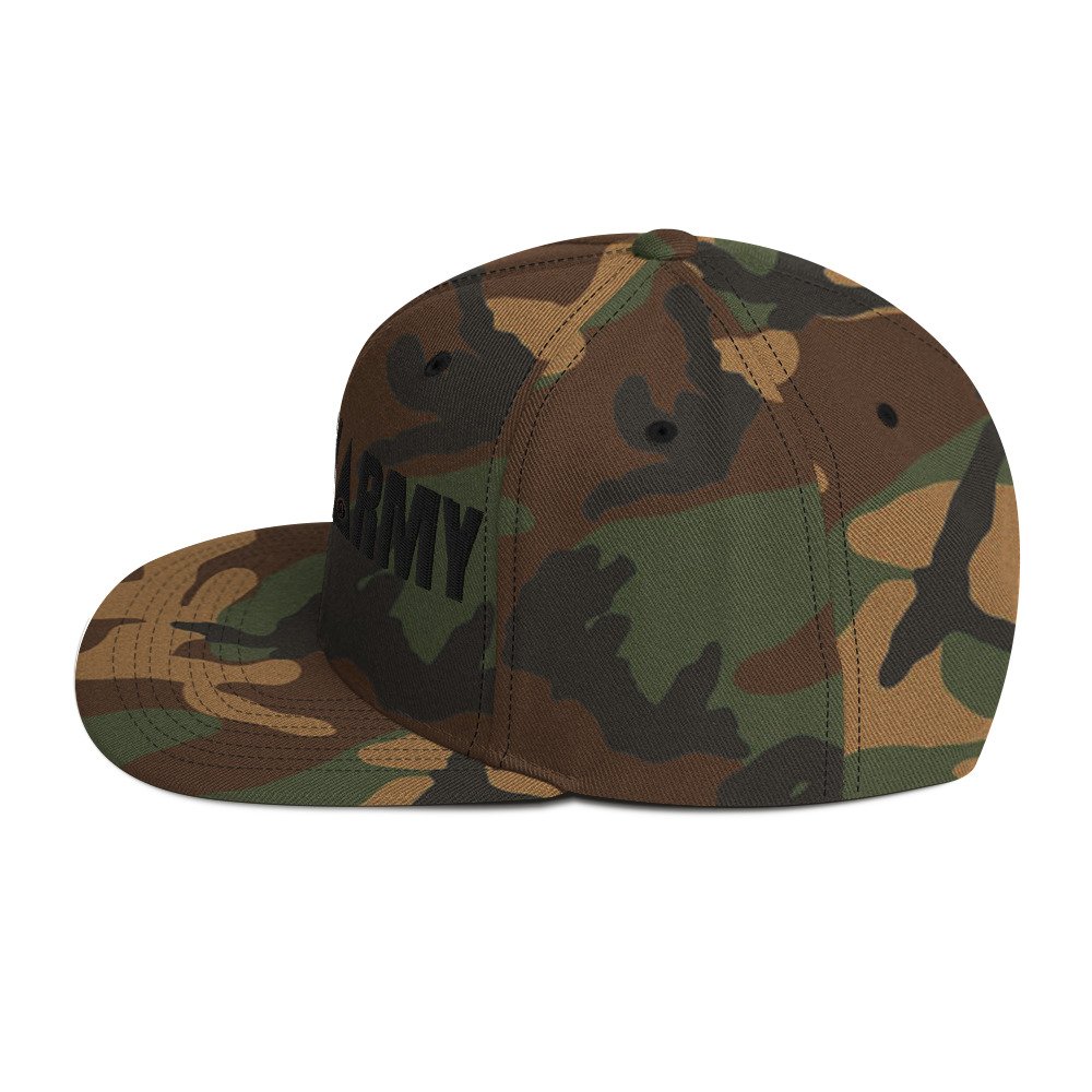 Illuminarmy Snapback Cap – Illuminati Hat Unisex | Inspirational Activist Clothes (Black Text) - Image 11