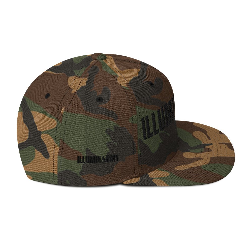 Illuminarmy Snapback Cap – Illuminati Hat Unisex | Inspirational Activist Clothes (Black Text) - Image 12