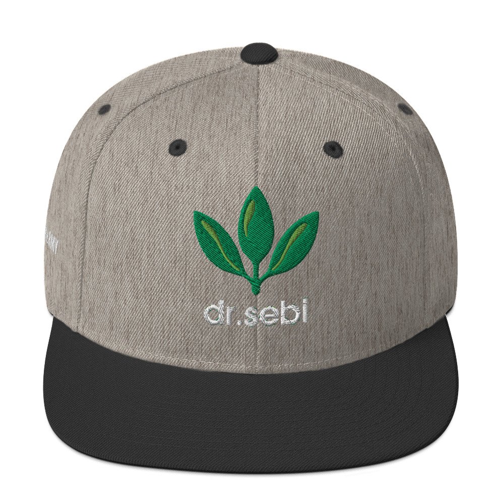 Dr. Sebi Snapback Cap – Inspirational Unisex Hat | Herbalist Clothes (White Text) - Image 57