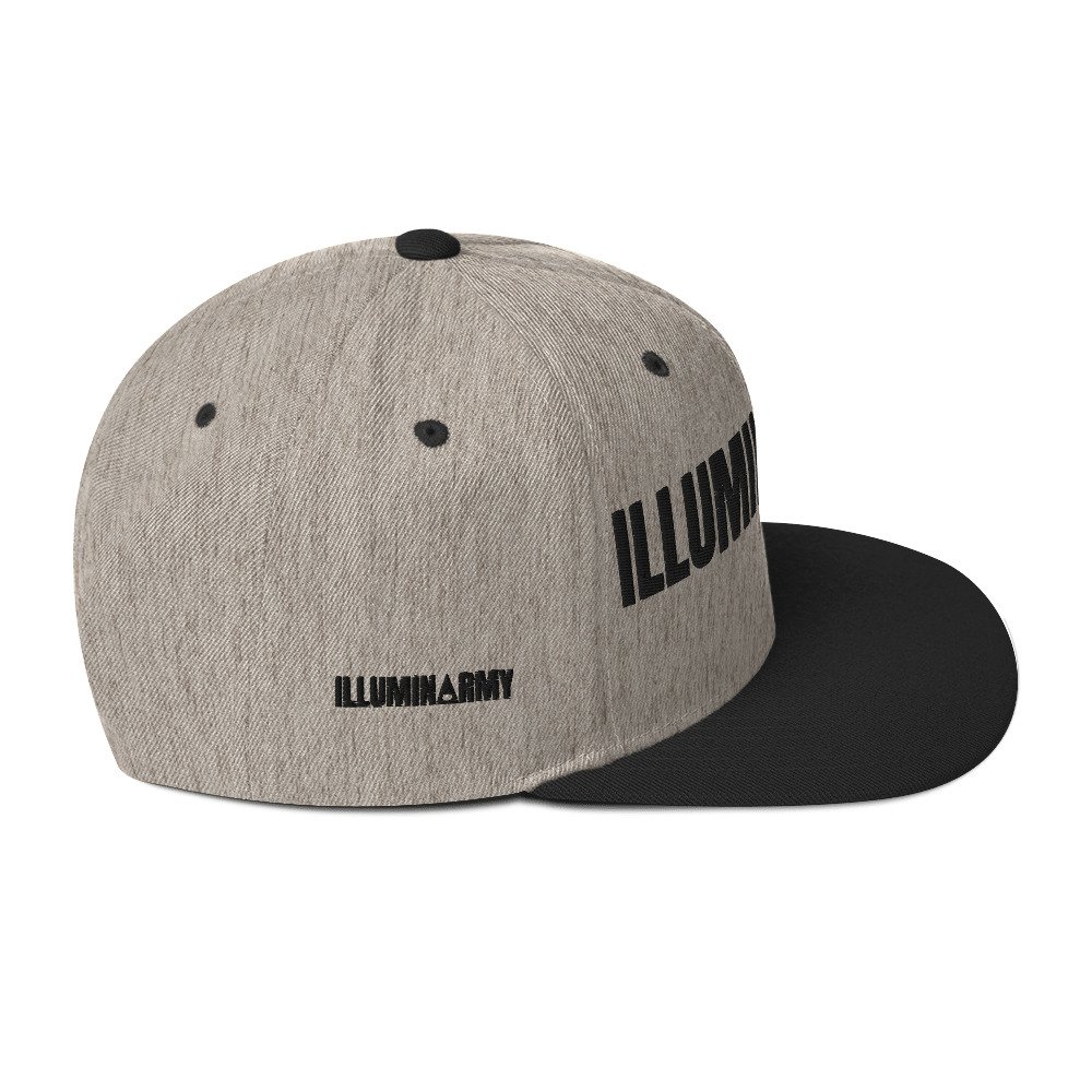Illuminarmy Snapback Cap – Illuminati Hat Unisex | Inspirational Activist Clothes (Black Text) - Image 24